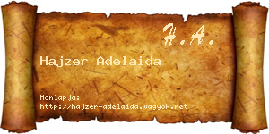 Hajzer Adelaida névjegykártya